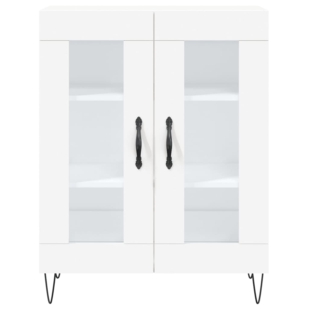 Highboard White 69.5x34x180 cm Engineered Wood