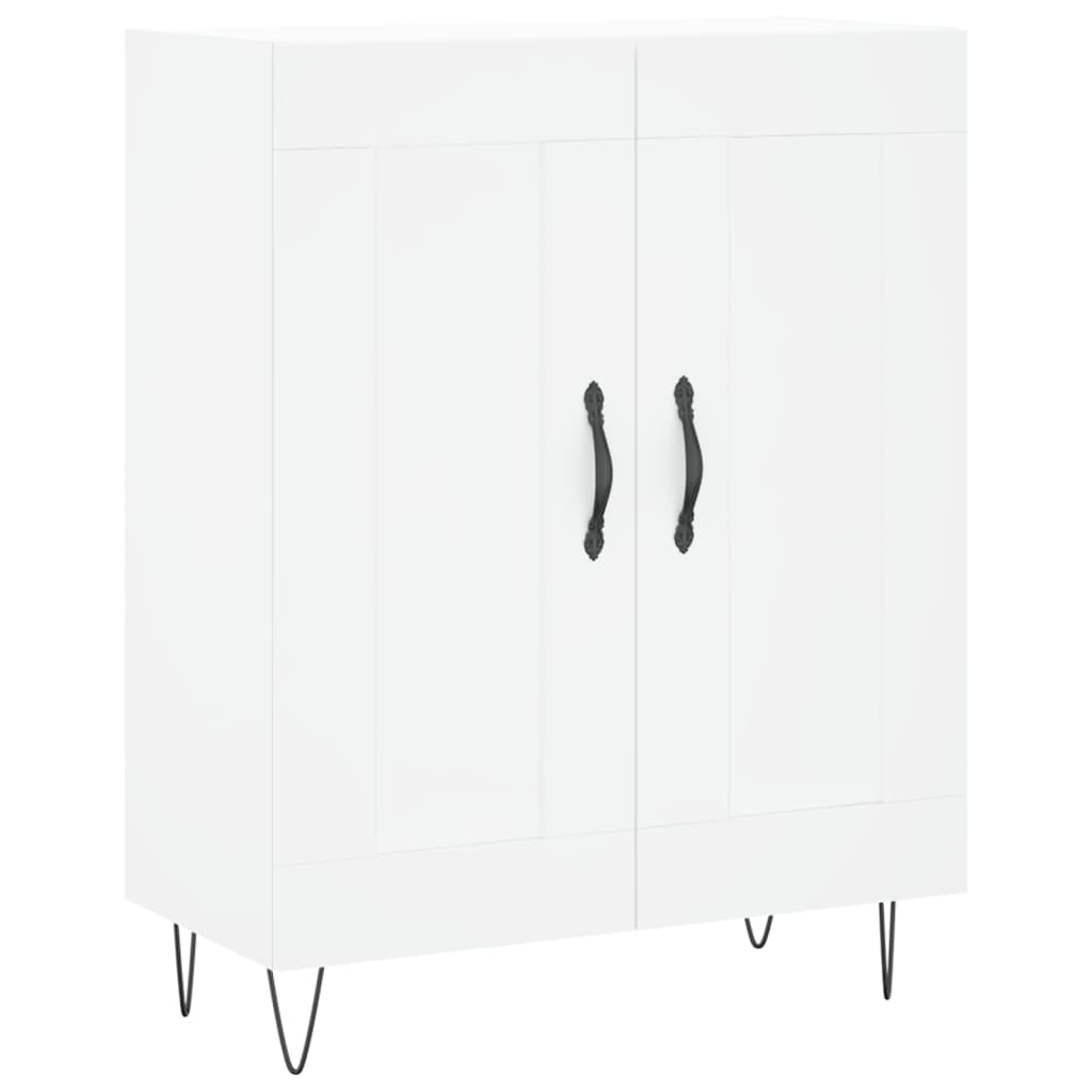 Highboard White 69.5x34x180 cm Engineered Wood