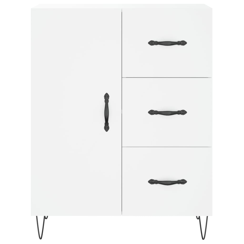 Highboard White 69.5x34x180 cm Engineered Wood