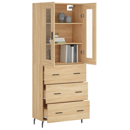 Highboard Sonoma Oak 69.5x34x180 cm Engineered Wood