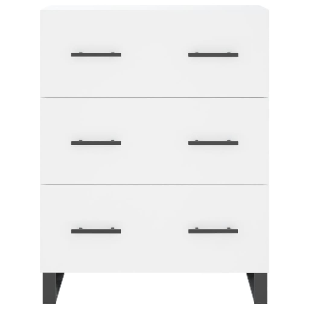 Highboard White 69.5x34x180 cm Engineered Wood