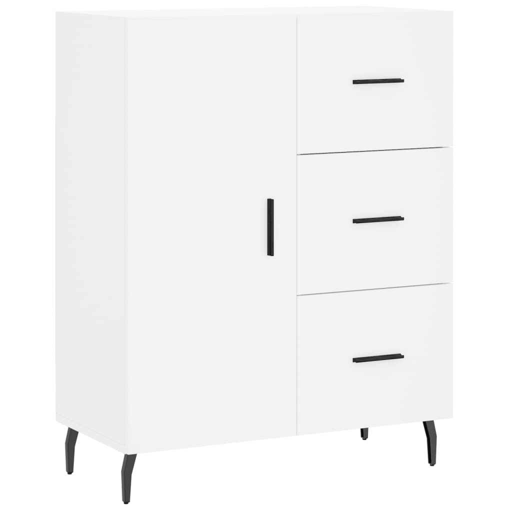 Highboard White 69.5x34x180 cm Engineered Wood