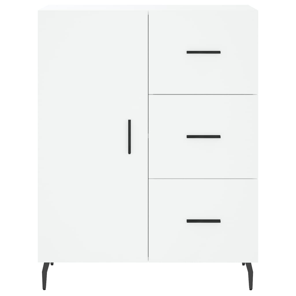 Highboard White 69.5x34x180 cm Engineered Wood