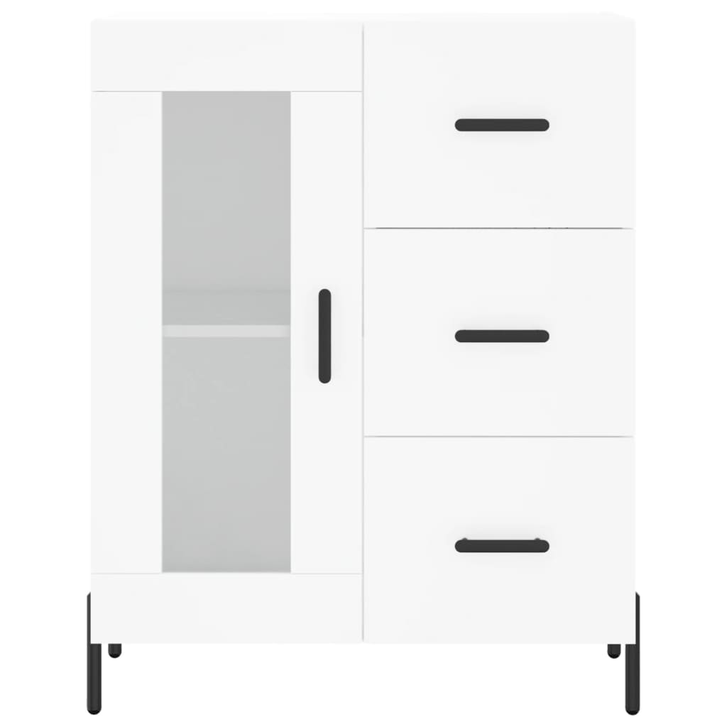 Highboard White 69.5x34x180 cm Engineered Wood