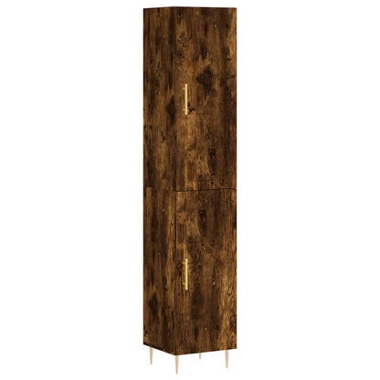 Highboard Smoked Oak 34.5x34x180 cm Engineered Wood