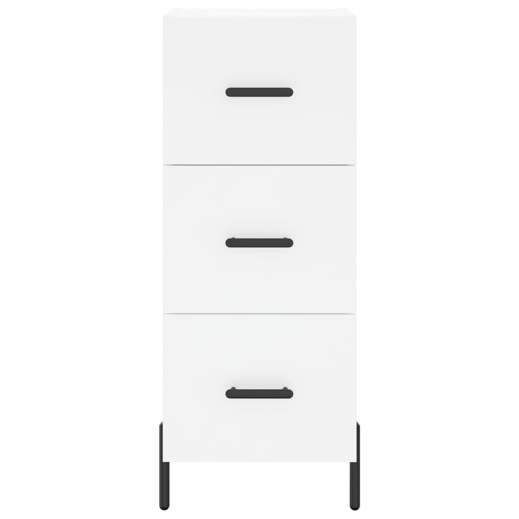 Highboard White 34.5x34x180 cm Engineered Wood