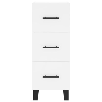 Highboard White 34.5x34x180 cm Engineered Wood