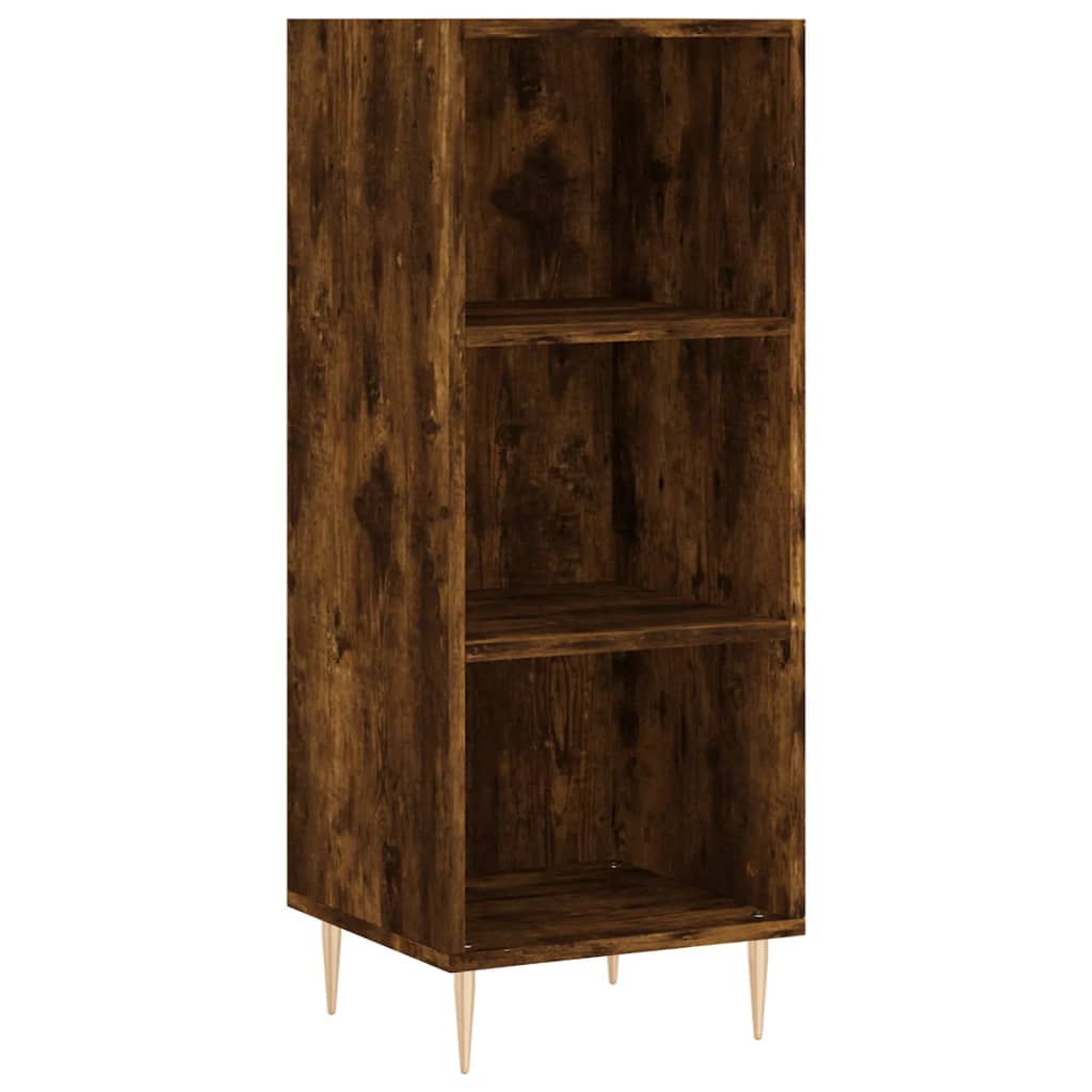 Highboard Smoked Oak 34.5x34x180 cm Engineered Wood