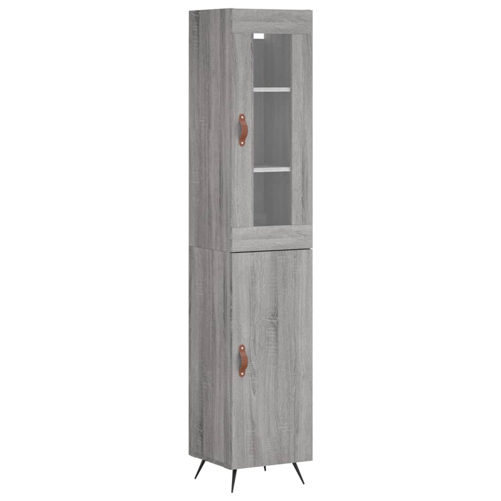 Highboard Grey Sonoma 34.5x34x180 cm Engineered Wood