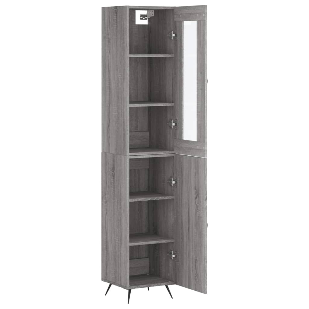 Highboard Grey Sonoma 34.5x34x180 cm Engineered Wood