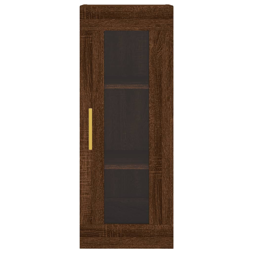 Highboard Brown Oak 34.5x34x180 cm Engineered Wood