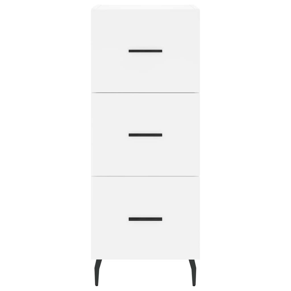 Highboard White 34.5x34x180 cm Engineered Wood