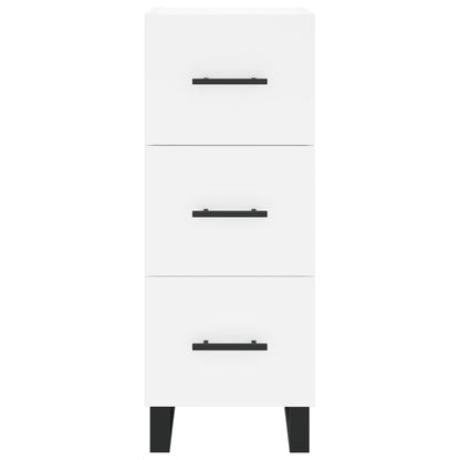 Highboard White 34.5x34x180 cm Engineered Wood