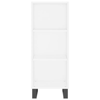 Highboard White 34.5x34x180 cm Engineered Wood