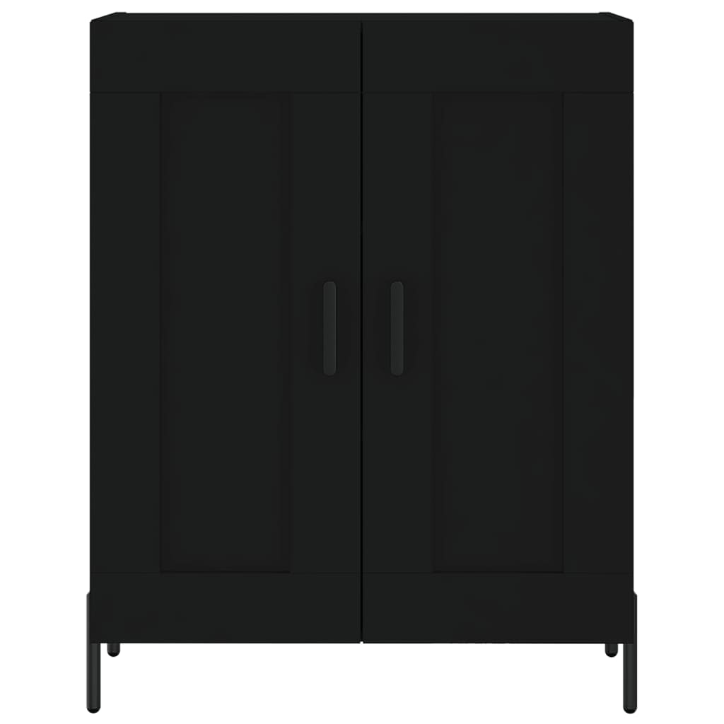 Highboard Black 69.5x34x180 cm Engineered Wood