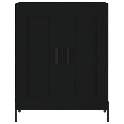 Highboard Black 69.5x34x180 cm Engineered Wood