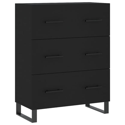 Highboard Black 69.5x34x180 cm Engineered Wood