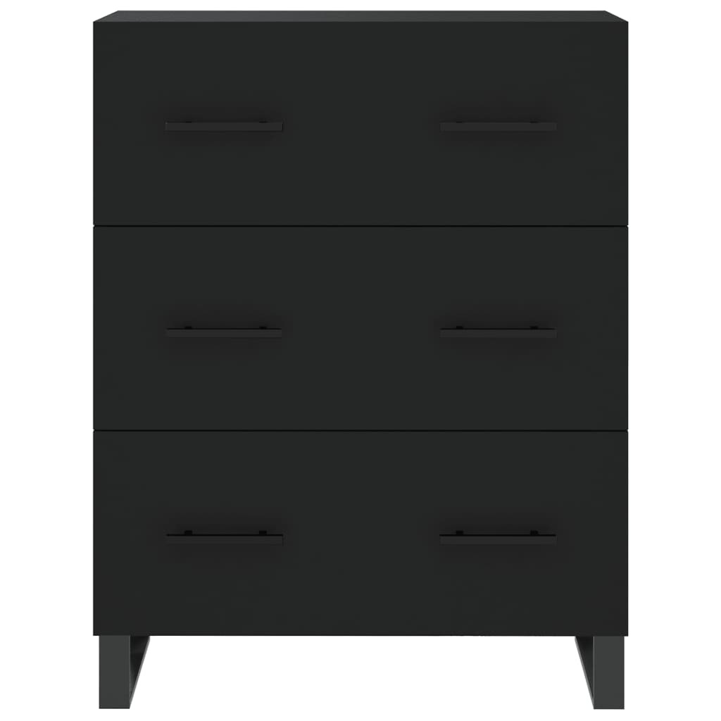 Highboard Black 69.5x34x180 cm Engineered Wood