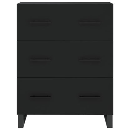 Highboard Black 69.5x34x180 cm Engineered Wood