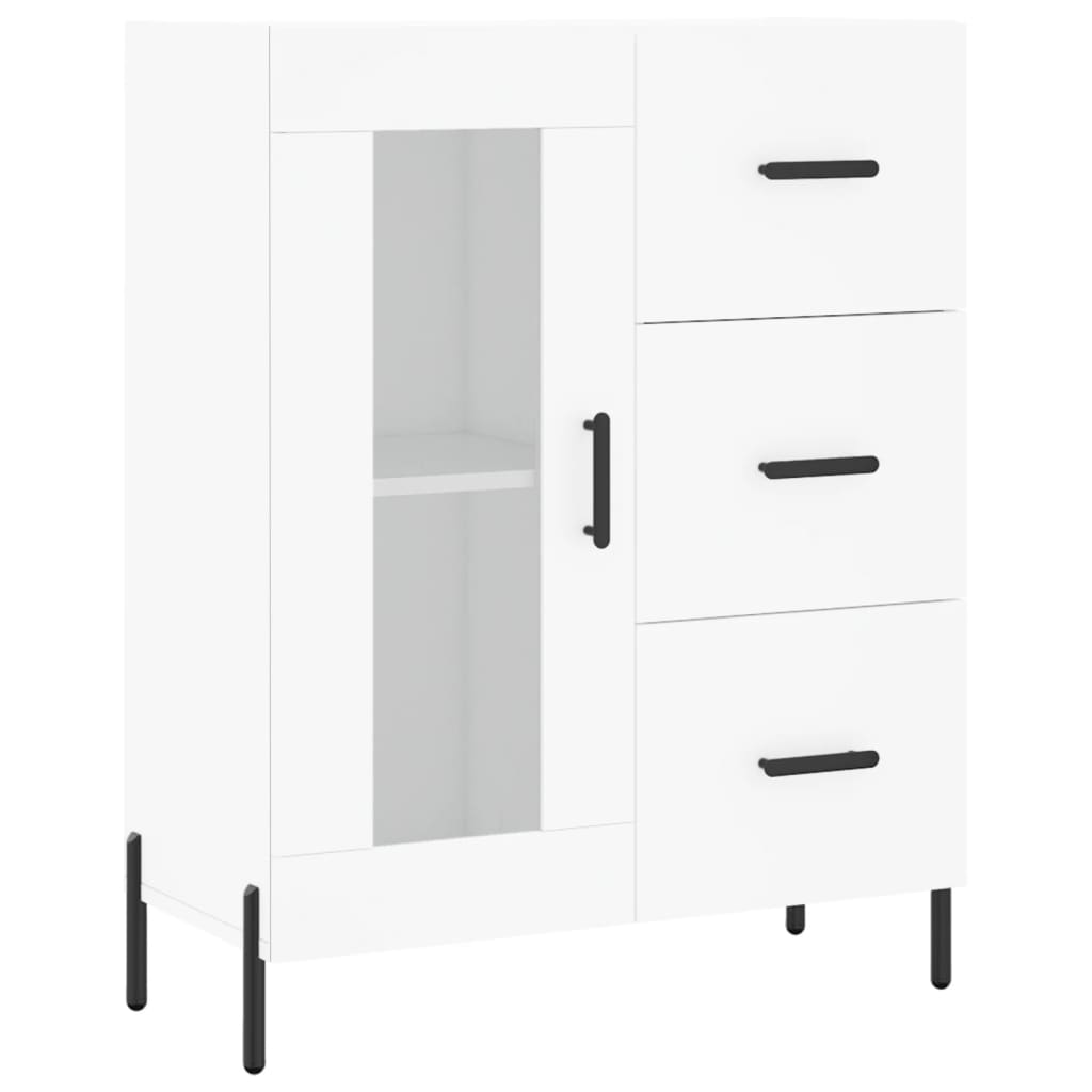 Highboard White 69.5x34x180 cm Engineered Wood