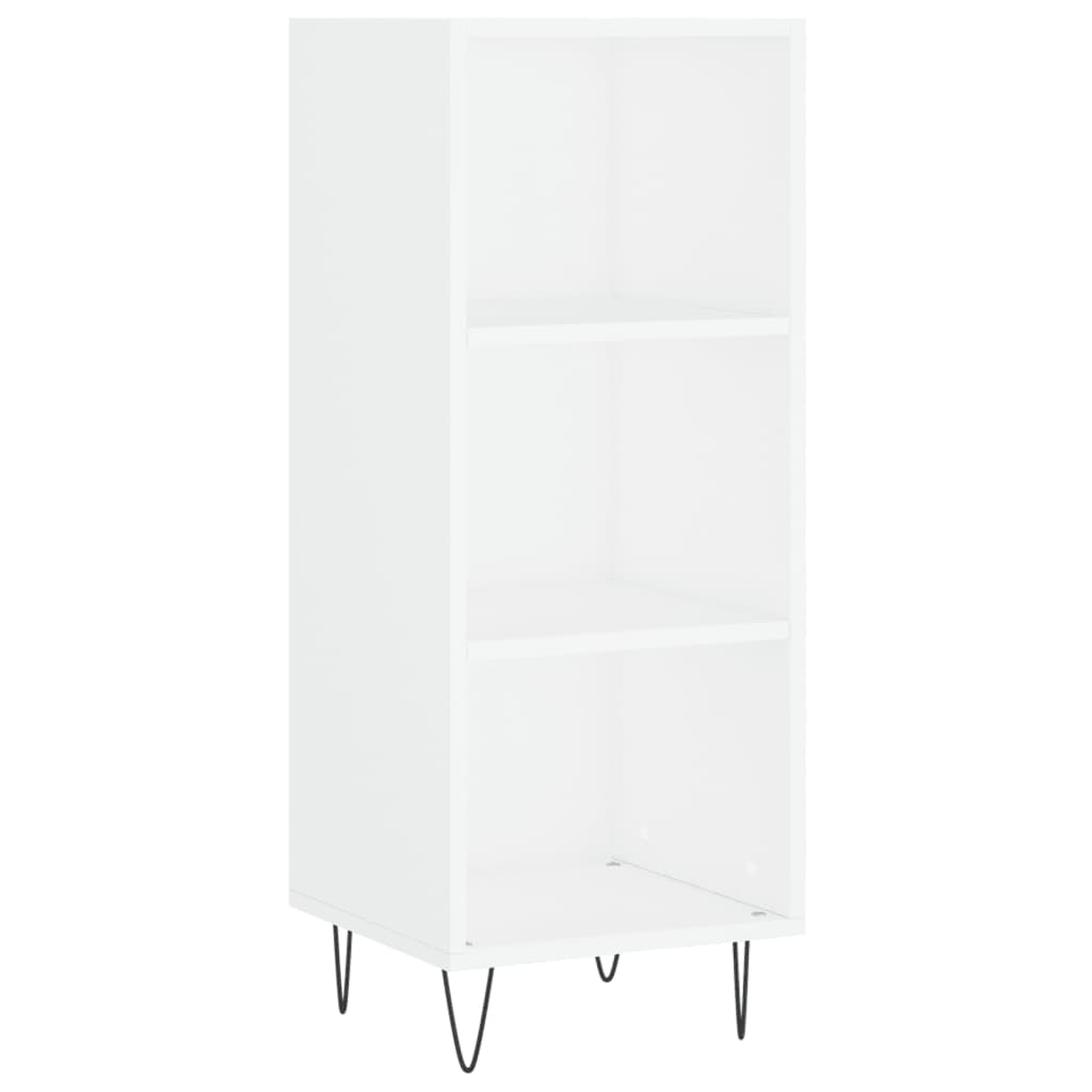 Highboard White 34.5x34x180 cm Engineered Wood