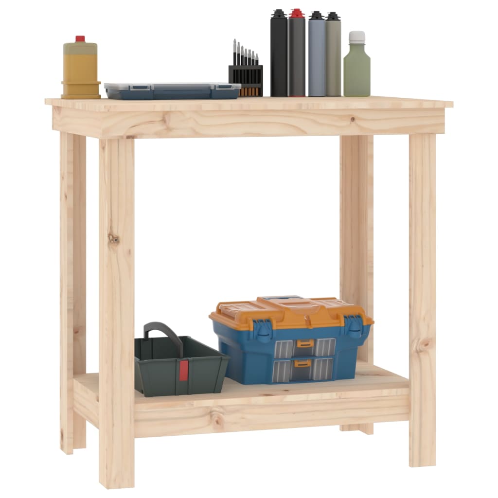 Work Bench 80x50x80 cm Solid Wood Pine