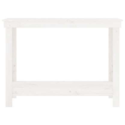 Work Bench White 110x50x80 cm Solid Wood Pine