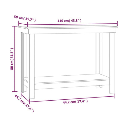 Work Bench White 110x50x80 cm Solid Wood Pine