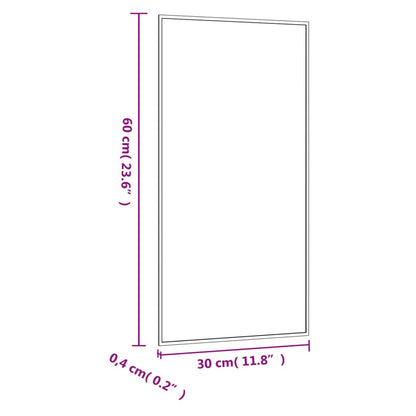 Wall Mirror 30x60 cm Glass Rectangle