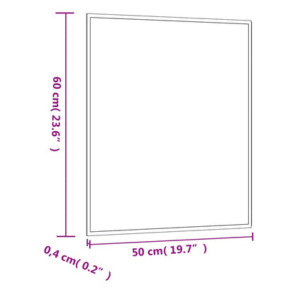 Wall Mirror 50x60 cm Glass Rectangle