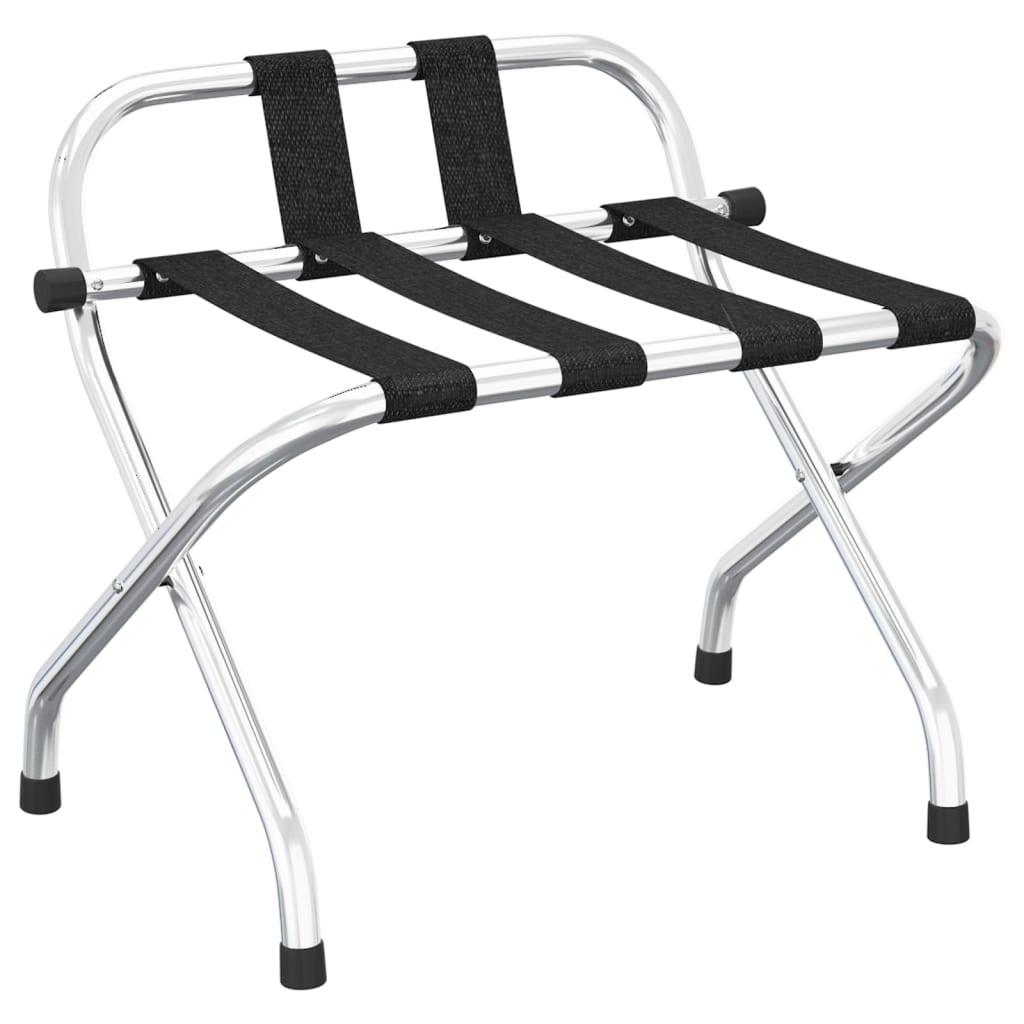 Luggage Rack with Backrest Silver 56x39x52cm