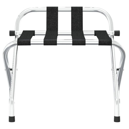 Luggage Rack with Backrest Silver 56x39x52cm