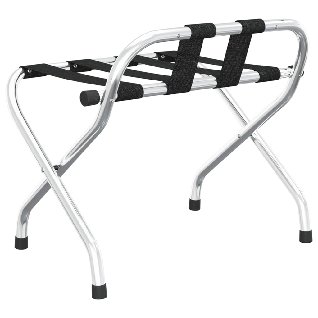 Luggage Rack with Backrest Silver 56x39x52cm