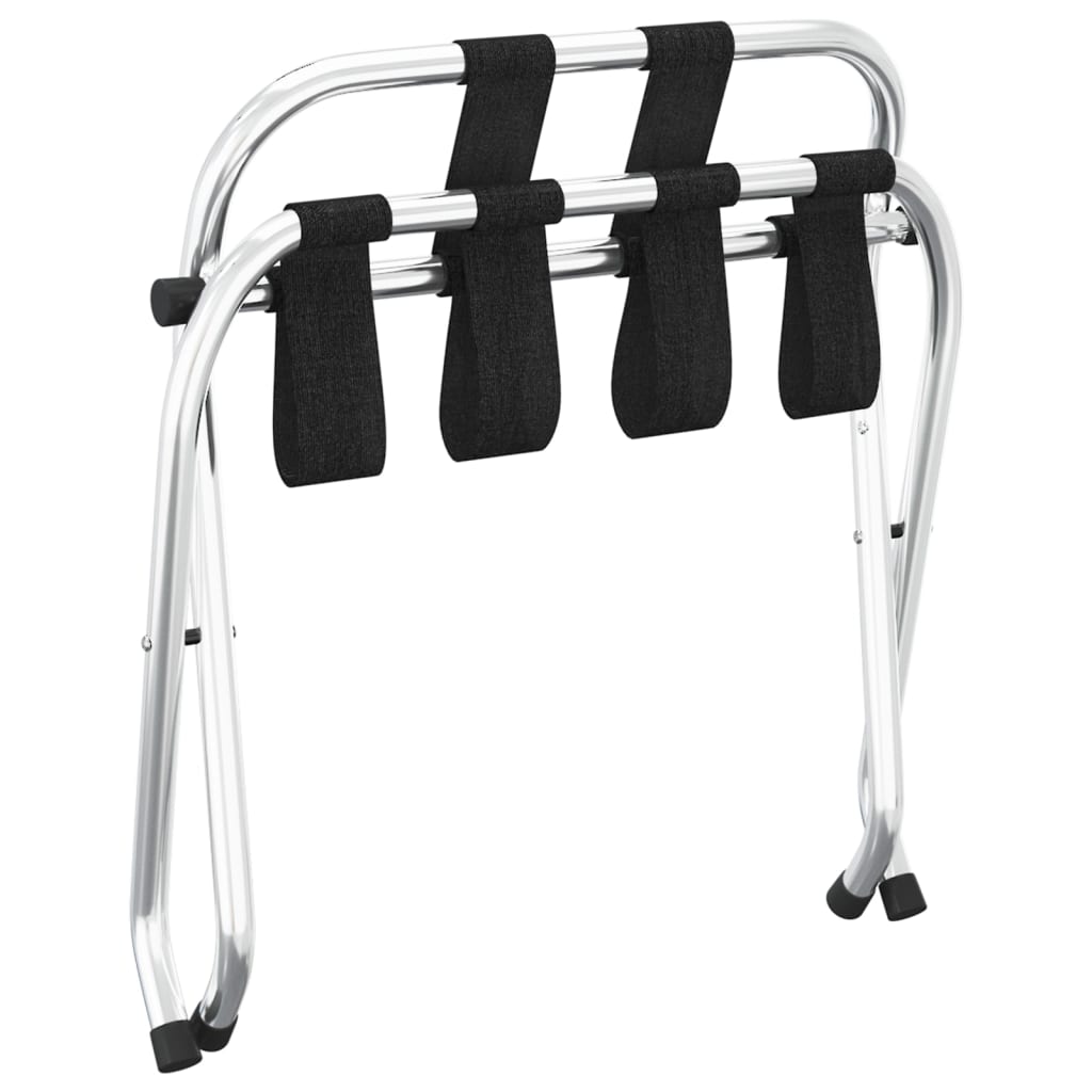 Luggage Rack with Backrest Silver 56x39x52cm