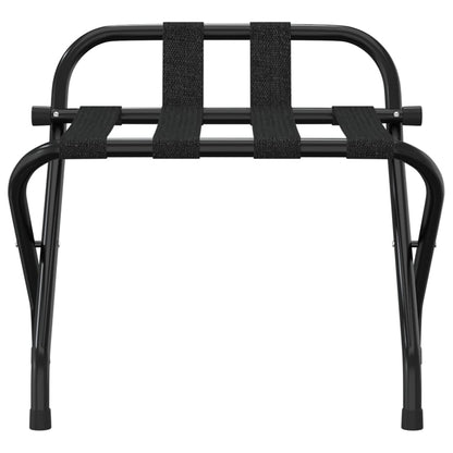 Luggage Rack with Backrest Black 56x39x52 cm