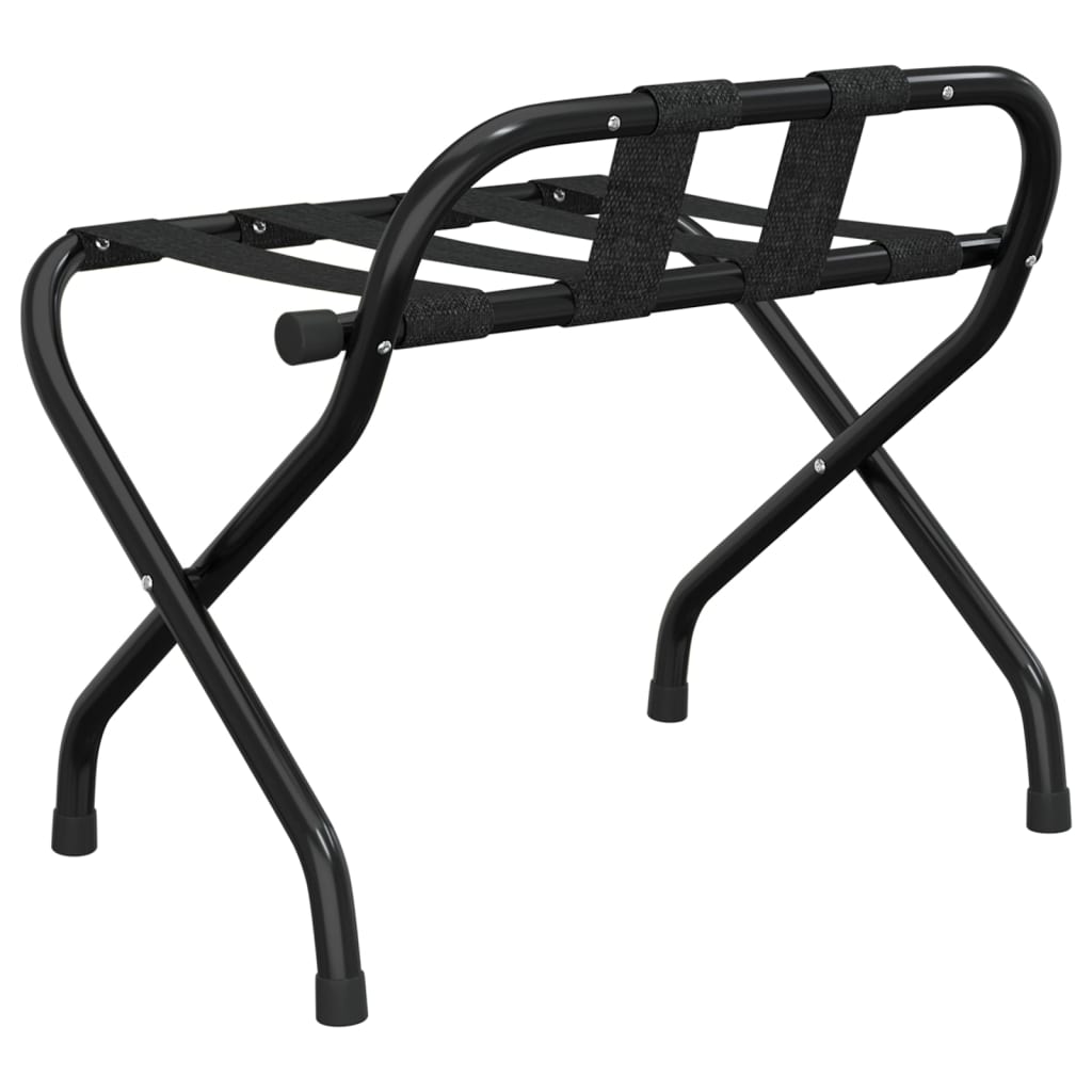 Luggage Rack with Backrest Black 56x39x52 cm