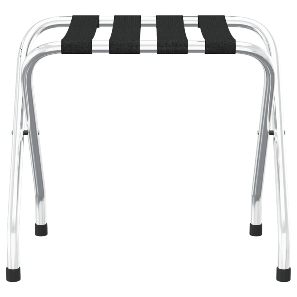 Luggage Rack Black and Silver 56x40x49 cm