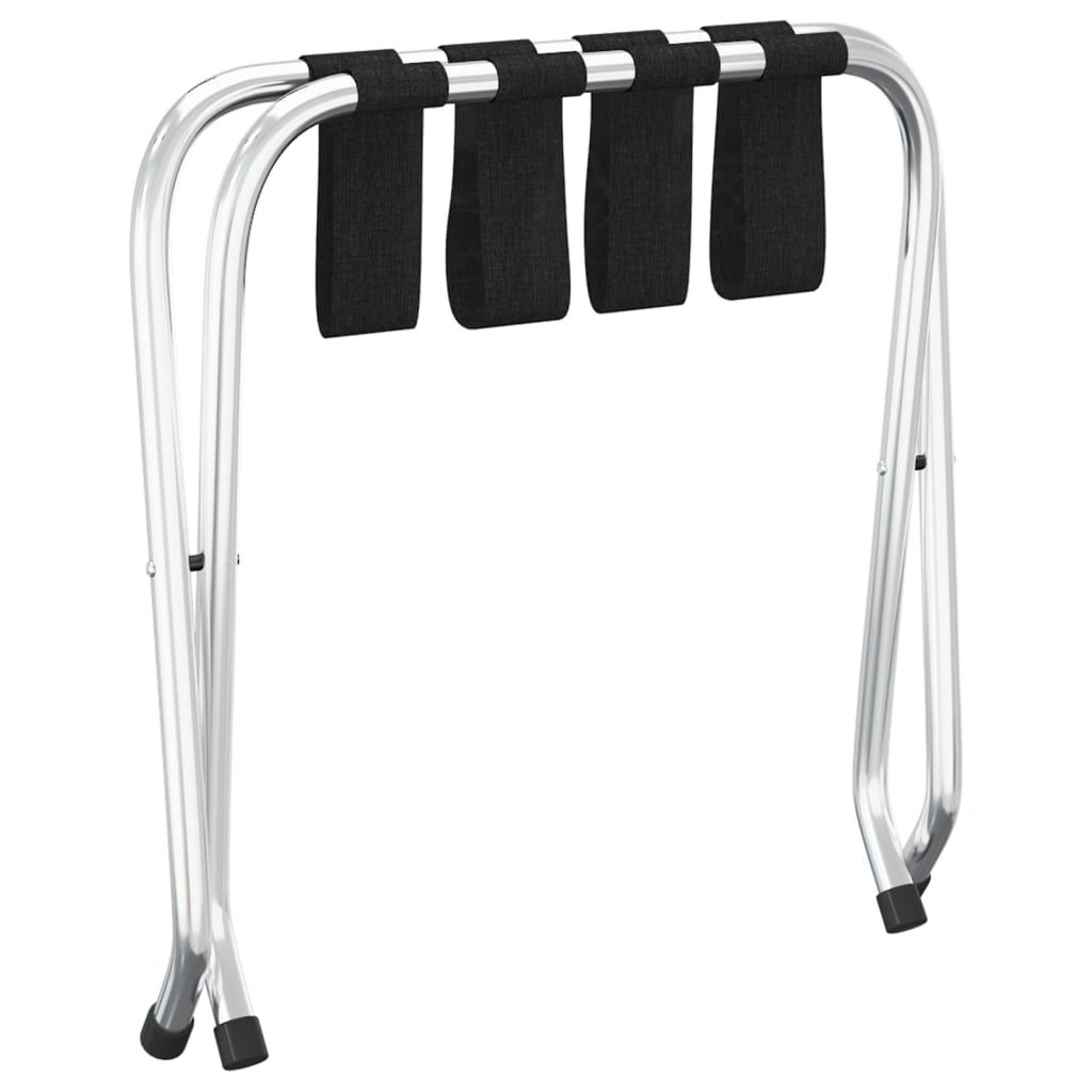 Luggage Rack Black and Silver 56x40x49 cm