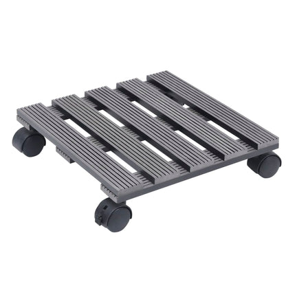 Plant Trolleys 4 pcs Grey 30x30x7,5 cm WPC