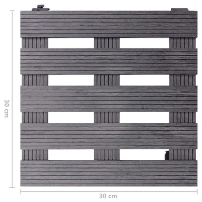 Plant Trolleys 4 pcs Grey 30x30x7,5 cm WPC