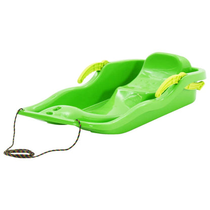 Sledge with Brakes Green 87x40x18 cm Polypropylene