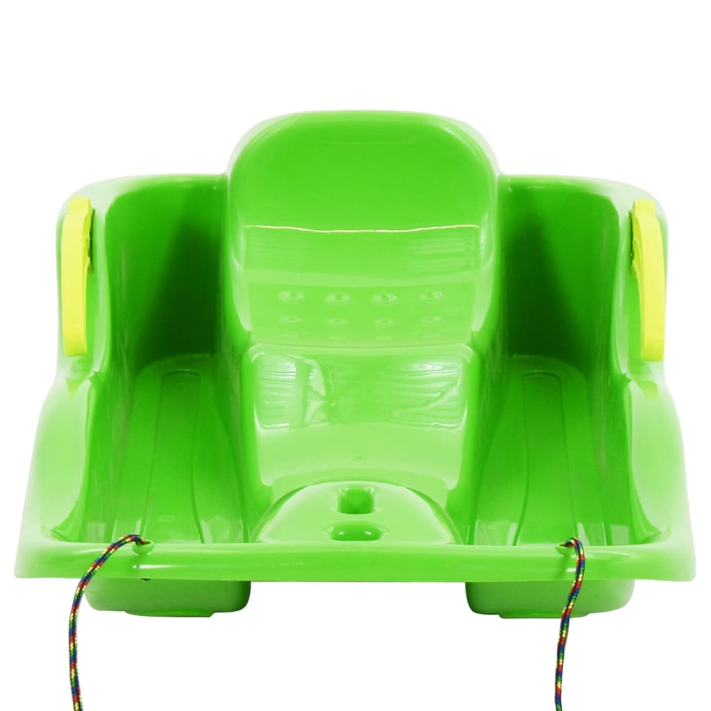 Sledge with Brakes Green 87x40x18 cm Polypropylene