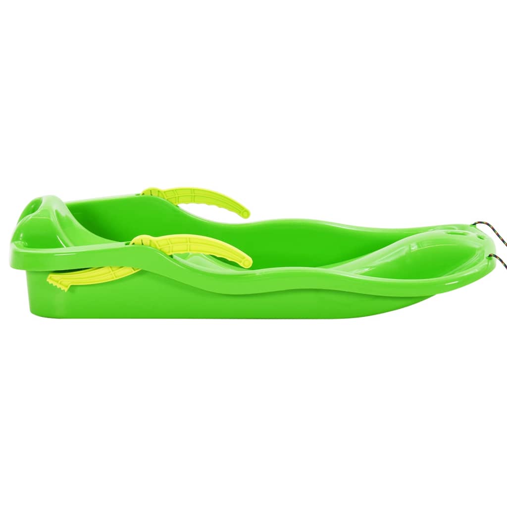 Sledge with Brakes Green 87x40x18 cm Polypropylene