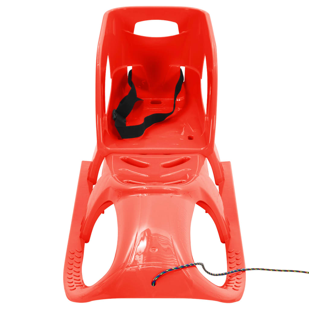 Sledge with Seat Red 102.5x40x23 cm Polypropylene