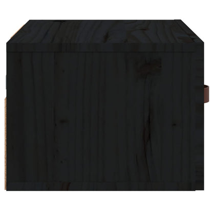 Wall-mounted Bedside Cabinet Black 40x29.5x22 cm