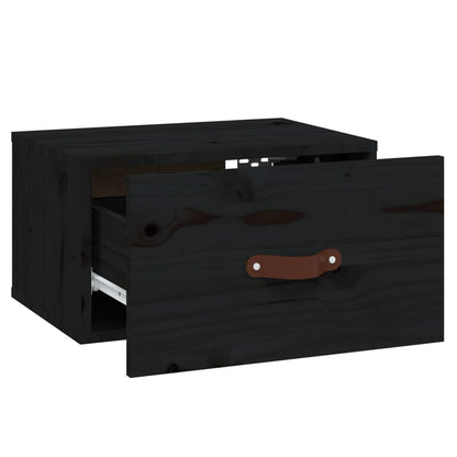 Wall-mounted Bedside Cabinet Black 40x29.5x22 cm