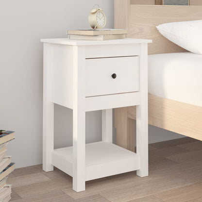 Bedside Cabinets 2 pcs White 40x35x61.5 cm Solid Wood Pine