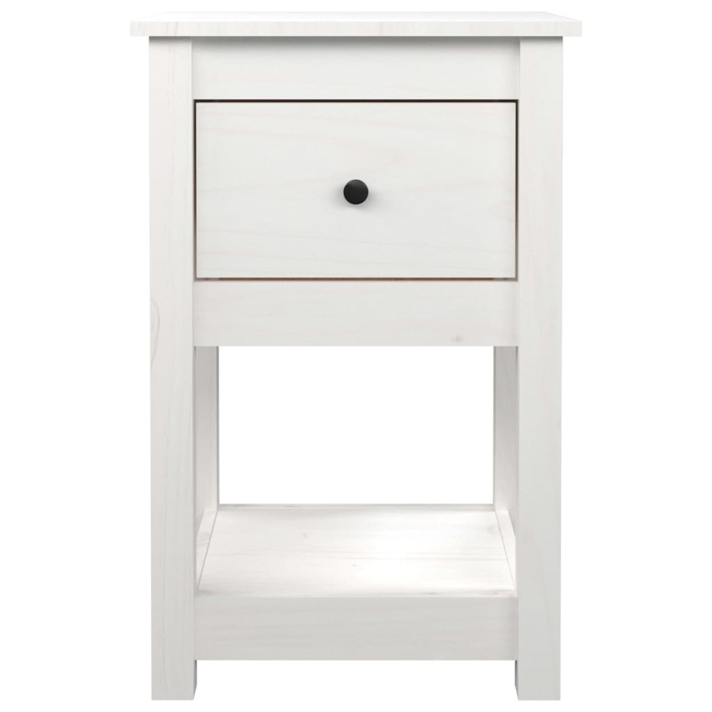 Bedside Cabinets 2 pcs White 40x35x61.5 cm Solid Wood Pine