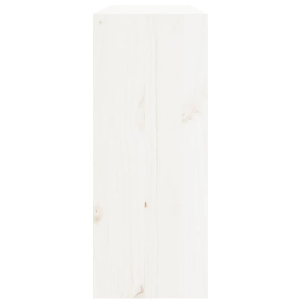 Wine Cabinet White 62x25x62 cm Solid Wood Pine