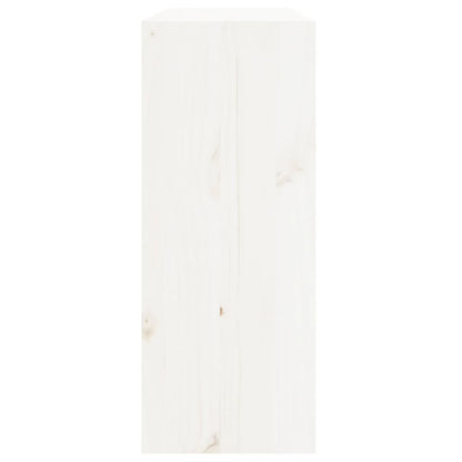 Wine Cabinet White 62x25x62 cm Solid Wood Pine